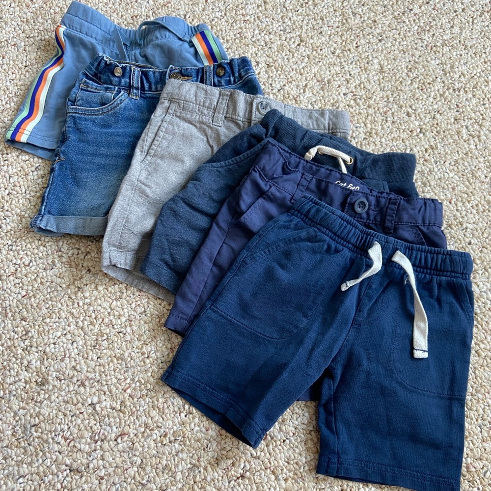Boys 3T Shorts Bundle Lot 6 Pairs